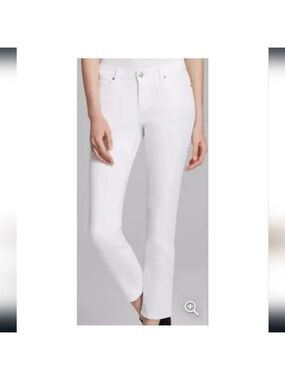 Eileen Fisher Organic Cotton Stretch White Bootcut Ankle Jeans in Size PP (2/P)